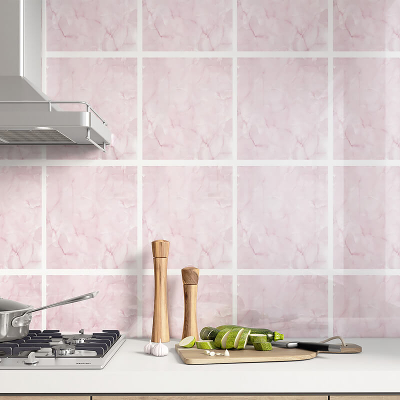 Kakeldekor marmor rosa