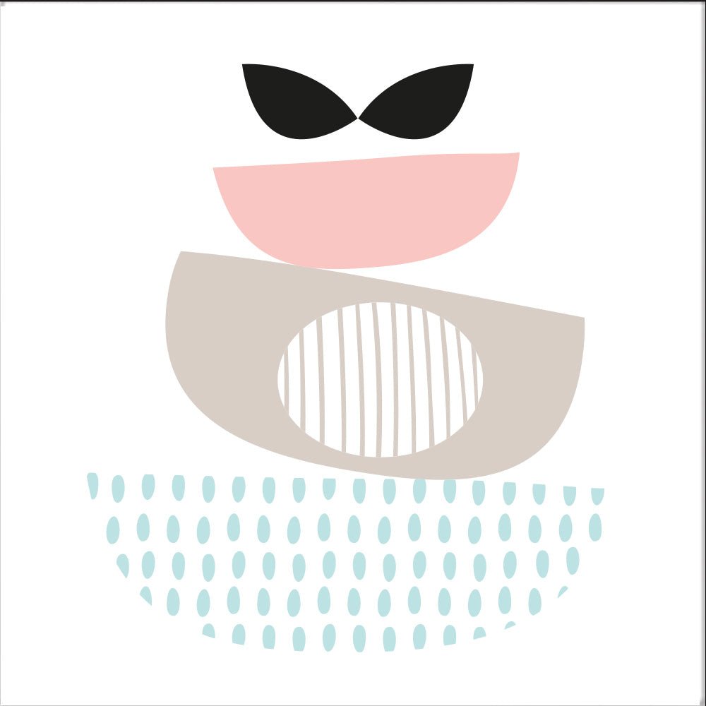 Kakeldekor retro pastell abstrakt 1 - Dekortorget