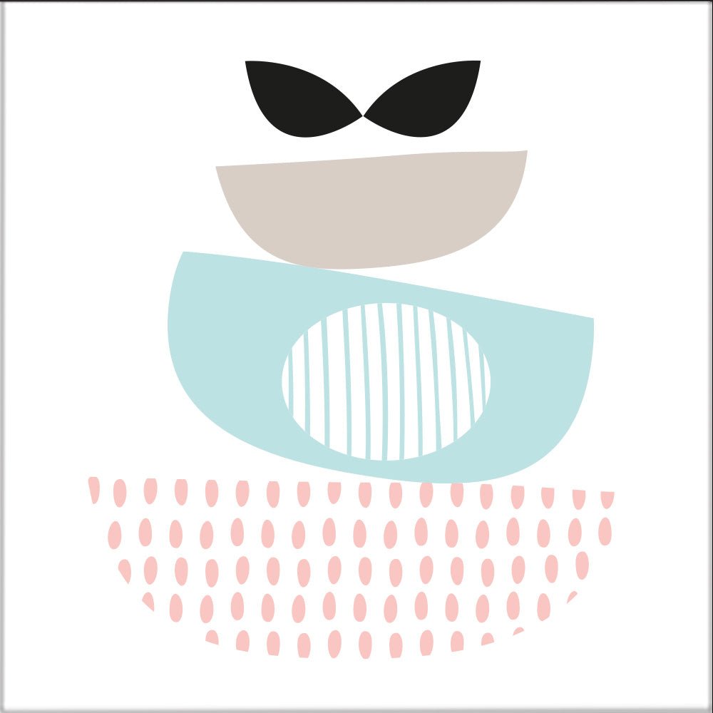 Kakeldekor retro pastell abstrakt 2 - Dekortorget