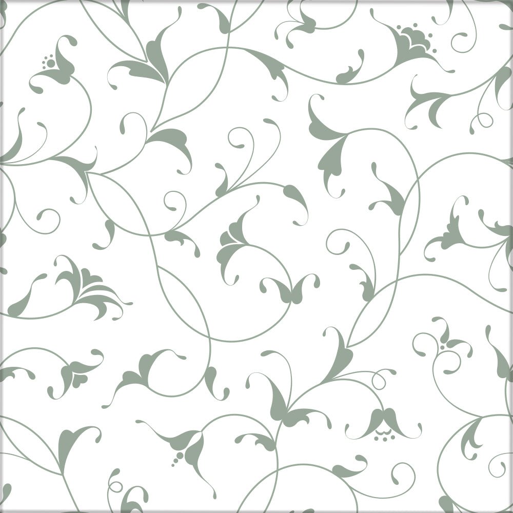 Kakeldekor små blommig salviagrön - Dekortorget