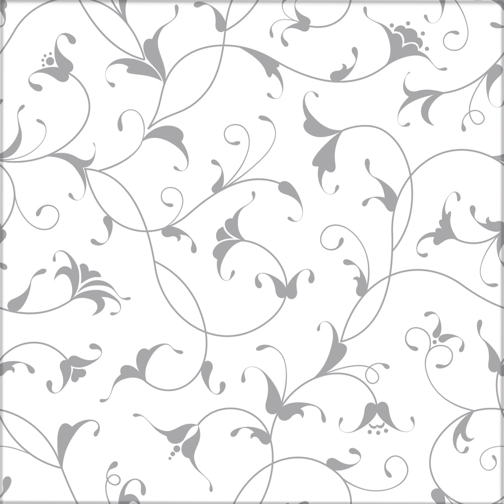 Kakeldekor små blommig grå - Dekortorget