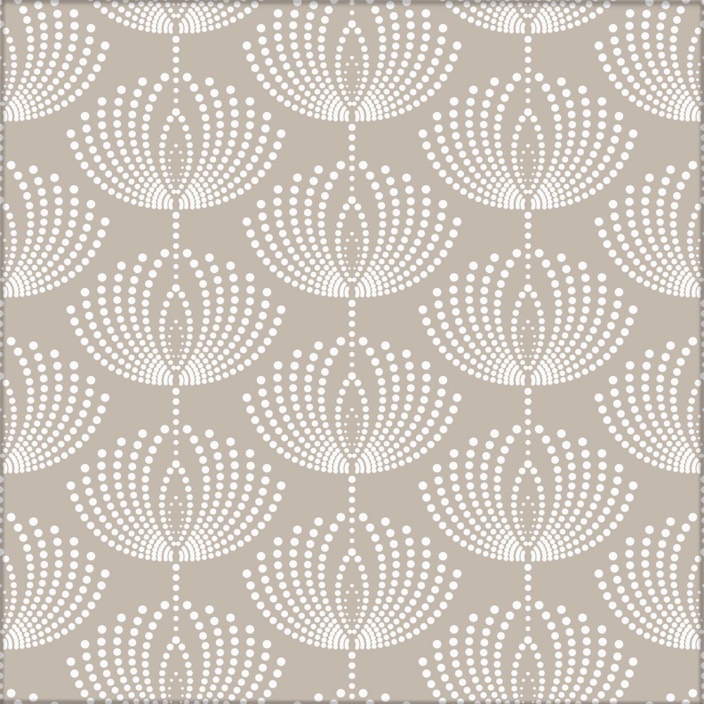 Kakeldekor retromönster beige - Dekortorget