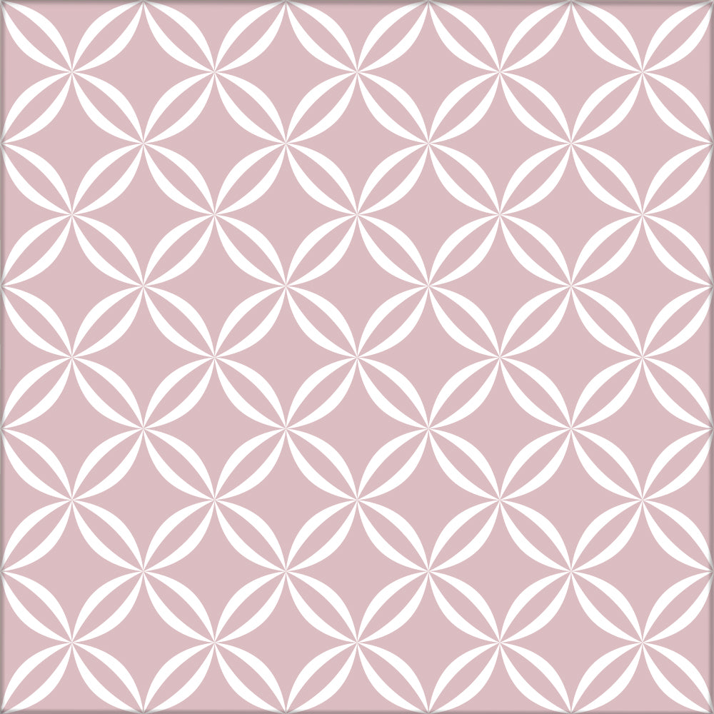 Kakeldekor abstrakt rosa