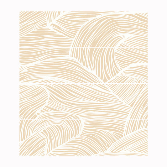Dekorfolie till IKEA MALM – Beige linjer