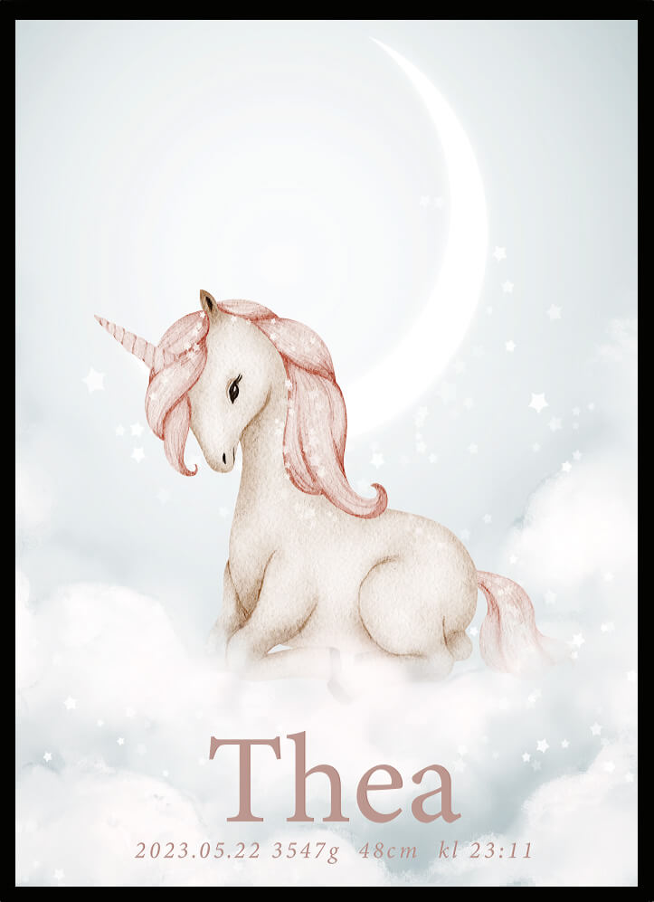 Namntavla Unicorn