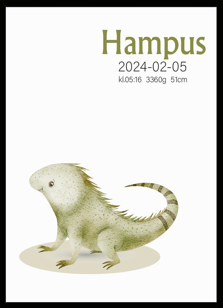 Namntavla iguana - Dekortorget