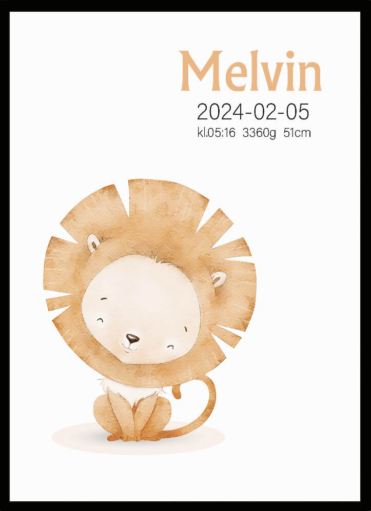 Namntavla lejon - Dekortorget